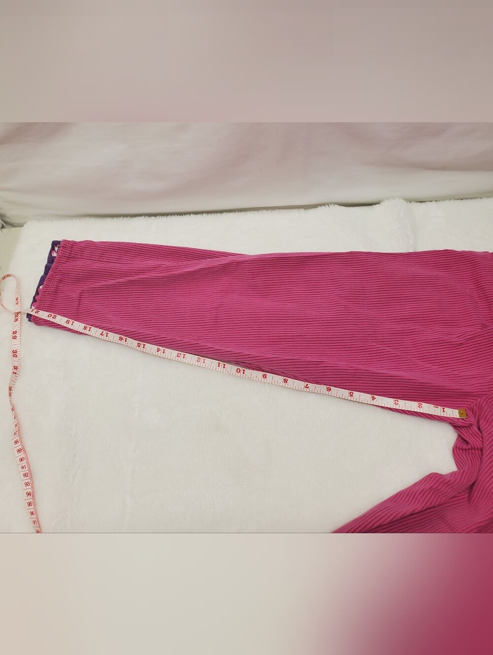 Rare Vtg Girls Pink Corduroy Overalls - Classic Bib Jumpsuit 90s Paper Tag - Picture 7 of 8